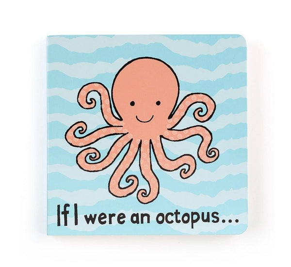 If I Were An Octopus Book by Jellycat with a pink octopus on a blue ocean background.