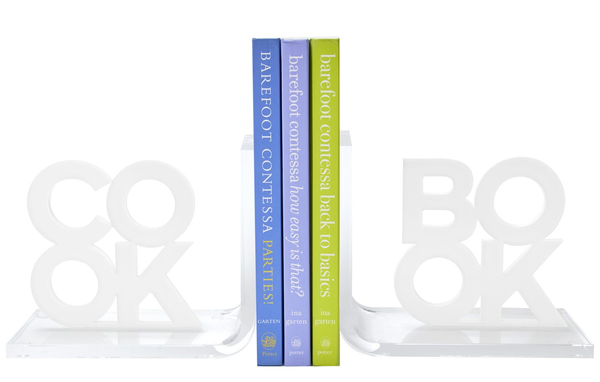 Stylish Tara Wilson Designs Cook Book Bookends perfect for cook books.