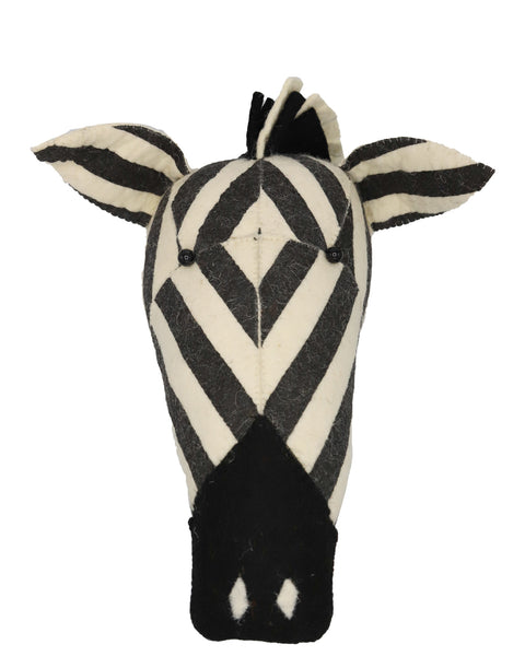 Fiona Walker Stripe Zebra Head Wall Decoration