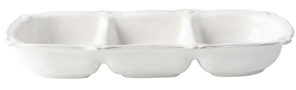 Juliska Berry & Thread Whitewash Triple Section Server