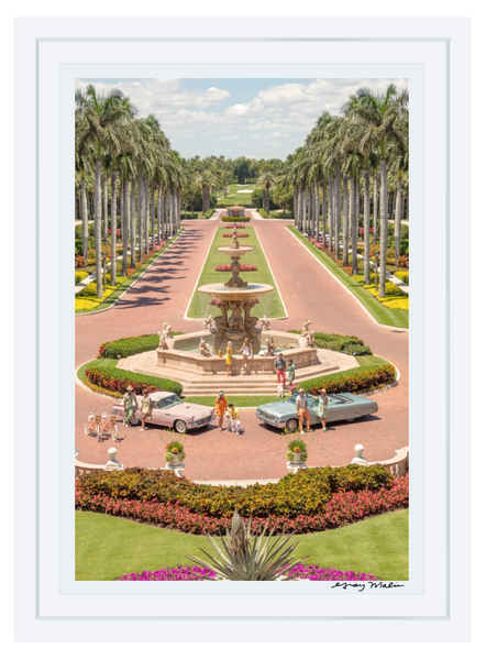 Gray Malin The Main Drive, The Breakers Palm Beach, White Frame, 24" x 36"