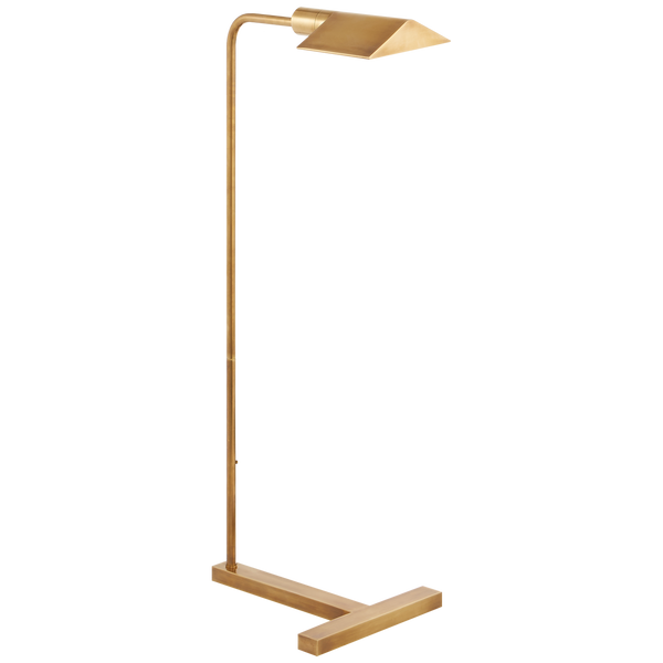 William Pharmacy Floor Lamp, Antique Brass